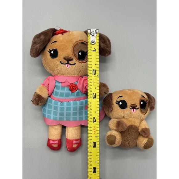 Tiny Tukkins Dog Lot of 2 Includes Baby With 2 Cribs No Tag - Picture 3 of 9